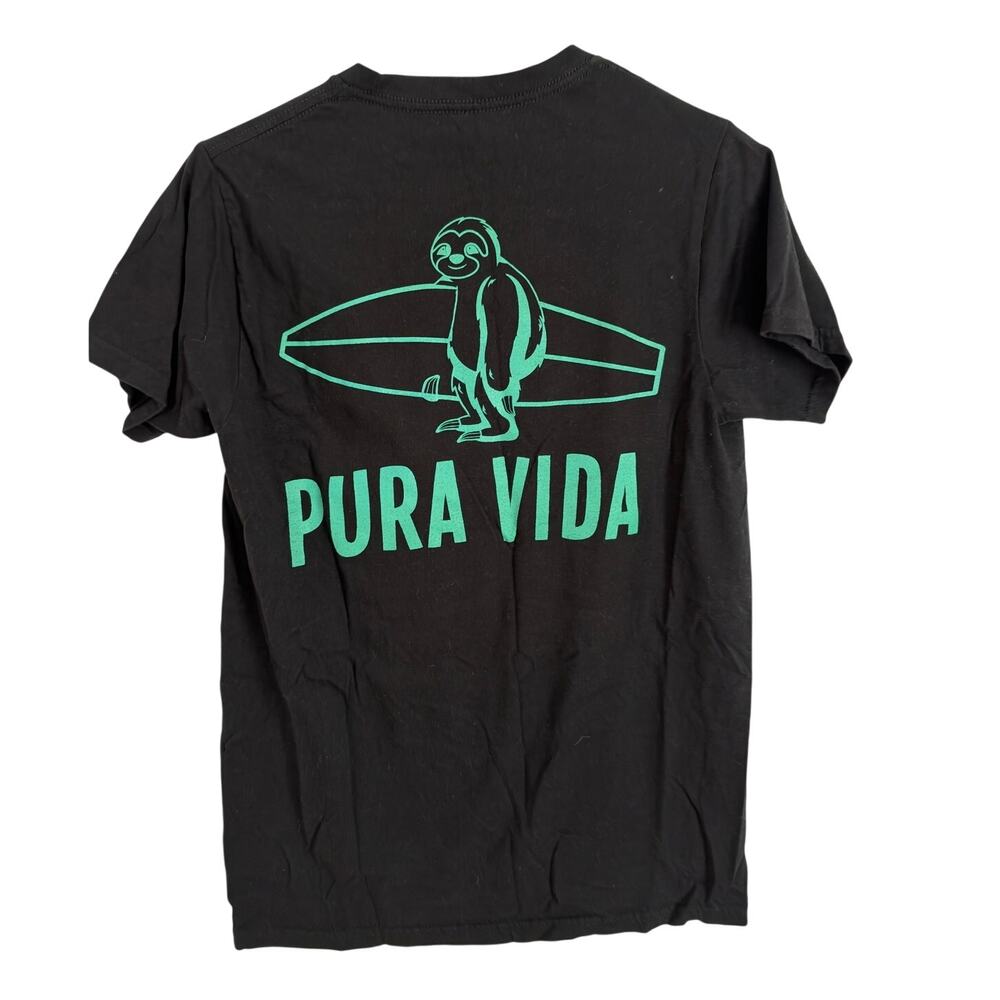 Billabong Playa Jaco Costa Rica Graphic T-Shirt PURA VIDA Sloth - Size Small